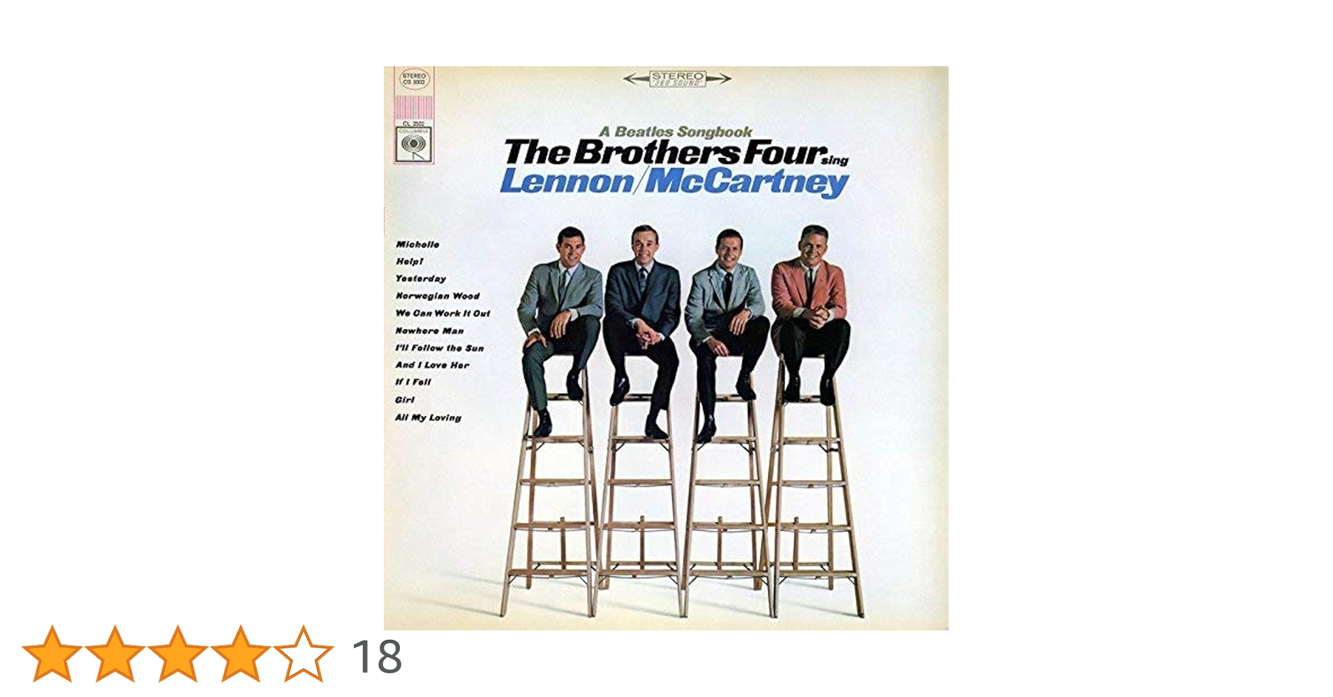 ビートルズ ソングブック！♣ ブラザース・フォア！モノラル/ステレオ完璧セット Amazon.co.jp: Beatles Songbook: The Brothers Four Sing
